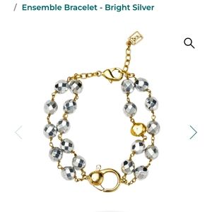 Waxing Poetic bracelet - Ensemble Bracelet - Bright Silver